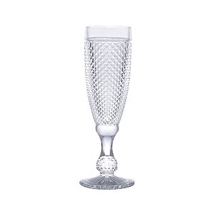 CJ 6PC TAÇA P/CHAMPAGNE DE VIDRO SODO-CÁLCICO BICO DE JACA