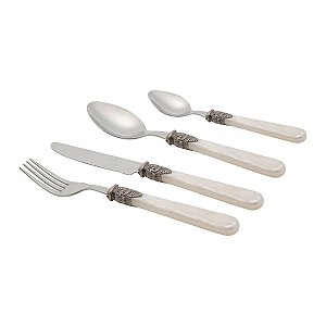 FAQUEIRO 24PC AÇO INOX C/CABO DE ACRÍLICO C/CONECTOR METAL