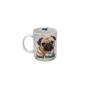CANECA DE PORCELANA PUG 330ML