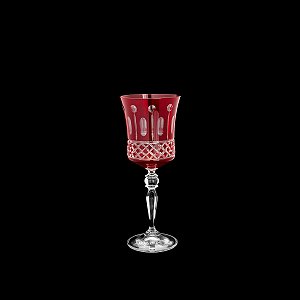 CJ 6 TAÇAS DE CRISTAL ECOLÓGICO LAPIDADO P/VINHO GRACE RUBY 250ml