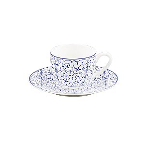 JG 6 XÍCARAS P/CAFÉ C/PIRES DE PORCELANA