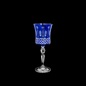 CJ 6 TAÇAS DE CRISTAL ECOLÓGICO LAPIDADO P/ÁGUA GRACE COBALT 300ml