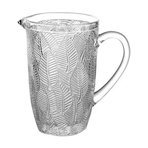 JARRA DE VIDRO LEAVES TRANSPARENTE 1,3L