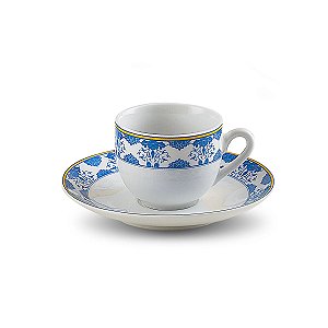 JG 6 XÍCARAS P/CAFÉ C/PIRES DE PORCELANA SUPER WHITE AMALFI