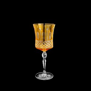 CJ 6 TAÇAS DE CRISTAL ECOLÓGICO LAPIDADO P/ÁGUA GRACE TOPAZ 300ml