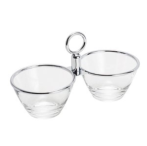 PETISQUEIRA DUPLA DE AÇO INOX PLANET 24X11,5X17CM