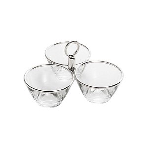 PETISQUEIRA TRIPLA DE AÇO INOX PLANET 25X16X17CM