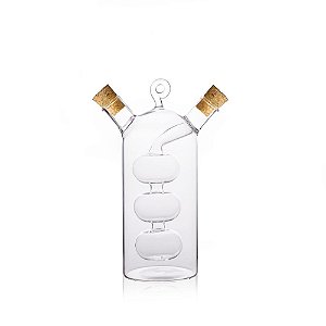 GARRAFA DE VIDRO BOROSILICATO P/ÓLEO E VINAGRE 60ML E 300ML