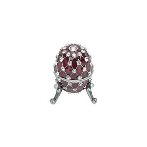 PORTA JOIAS DE ZAMAC FABERGÉ VERMELHO 5X6cm