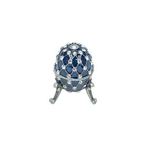 PORTA JOIAS DE ZAMAC FABERGÉ AZUL 5X6cm