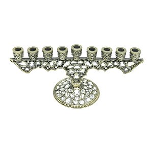 HANUKIA DE ZAMAC P/9 VELAS OURO VELHO 7,5X20,5X8,5cm