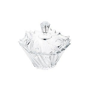 BOMBONIERE DE CRISTAL ECOLOGICO C/TAMPA IKARO 18X7CM