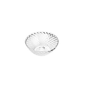 CJ 6 BOWLS DE VIDRO GRID TRANSPARENTE 15cm