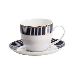 JG 6 XÍCARAS P/CHÁ C/PIRES DE PORCELANA