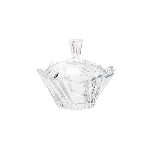 BOMBONIERE DE CRISTAL ECOLÓGICO C/TAMPA IKARO 12,5X11CM