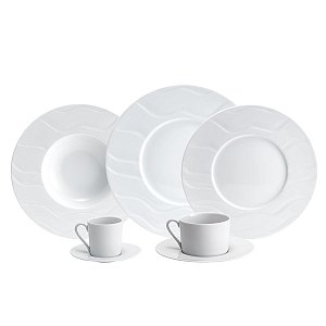 CJ. JANTAR DE PORCELANA 42 PEÇAS LIMOGES VAGUE