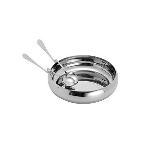 SALADEIRA DE AÇO INOX LUNA 30CM C/TALHER