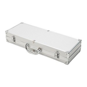 JG 5PC P/CHURRASCO DE AÇO INOX C/CAIXA DE ALUMÍNIO