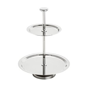PRATO DUPLO P/DOCES DE AÇO INOX ELEGANCE 12,5/19CM