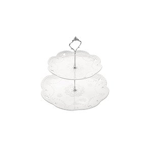 PRATO P/DOCE 2 ANDARES DE PORCELANA BUTTERFLY