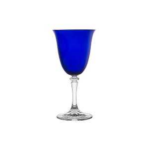 CJ 6 TAÇAS P/VINHO TINTO DE CRISTAL ECOLÓGICO KLEOPATRA AZUL