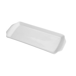 TRAVESSA DE PORCELANA LISA BRANCA 35,5X15cm