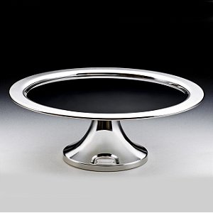 PRATO P/BOLO DE AÇO INOX S/VIDRO 36CM