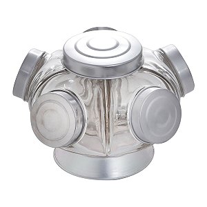 BALEIRO DE VIDRO C/ BASE GIRATORIA 30X16cm