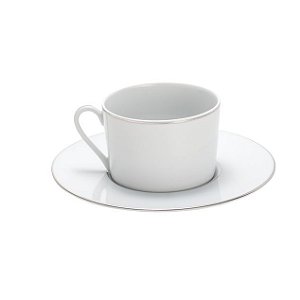 CJ. 6 XÍCARAS DE CHÁ 220ML C/ PÍRES DE PORCELANA