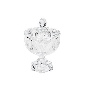 BOMBONIERE DE CRISTAL C/TAMPA SPEAR 16,5x24 CM