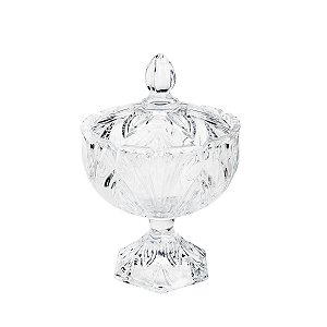 BOMBONIERE DE CRISTAL C/TAMPA SPEAR 9x14 CM