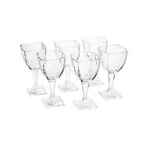 CJ 6 TAÇAS P/VINHO DE CRISTAL ECOLÓGICO AREZZO 270ML