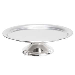 PRATO P/BOLO DE AÇO INOX ELEGANCE 19CM