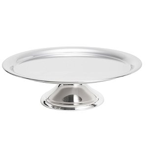 PRATO P/BOLO DE AÇO INOX ELEGANCE 23CM