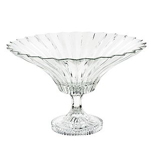 CENTRO DE MESA DE VIDRO SODO-CÁLCICO C/PÉ BALLET 40X26CM