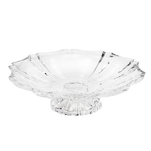 CENTRO DE MESA DE CRISTAL C/PÉ REGENCE 33X10CM
