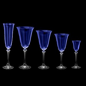 CJ 30 TAÇAS DE CRISTAL ECOLÓGICO ALEXANDRA AZUL