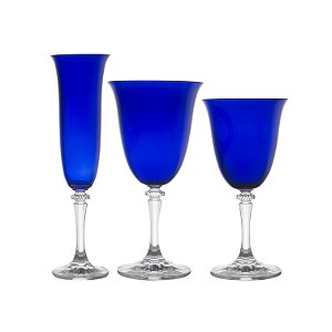 CJ 18 TAÇAS DE CRISTAL ECOLÓGICO KLEOPATRA AZUL