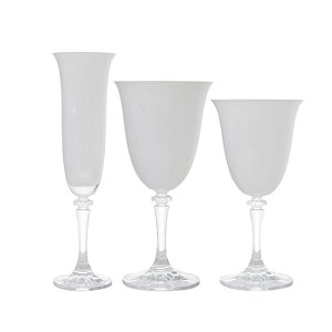 CJ 18 TAÇAS DE CRISTAL ECOLÓGICO KLEOPATRA BRANCA