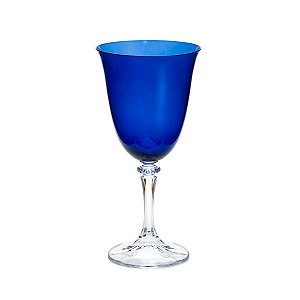 CJ 6 TAÇAS ÁGUA CRISTAL ECOLÓGICO KLEOPATRA LAPIS BLUE 360ML