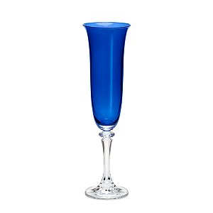 CJ 6 TAÇAS CHAMPAGNE CRISTAL ECOLÓG KLEOPATRA BLUE 175ML