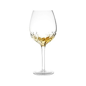 JG 6 TAÇAS CRAQUELADAS DE VIDRO PARA ÁGUA 685 ML AMBER