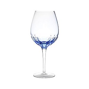 JG 6 TAÇAS CRAQUELADAS DE VIDRO PARA ÁGUA 685 ML AZUL