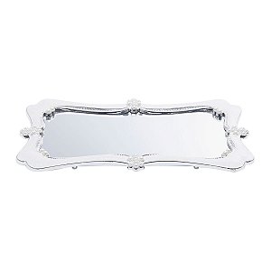BANDEJA DE PLÁSTICO COM FUNDO ESPELHADO 15x30CM PEARL