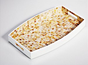 BANDEJA OVALADA WHITE MOP 40X25X4,5CM