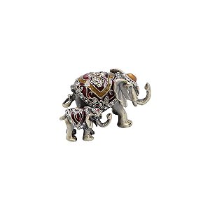 PORTA JOIA ELEFANTE EM ZAMAC 4 X 6 X 4 CM