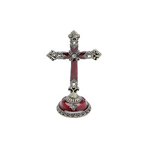 CRUCIFIXO DOURADO EM ZAMAC 5,5 X 5,5 X 15 CM