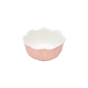 CJ 6 PC TIGELA DE PORCELANA GIVEMY ROSA CLARO 14X14X7,2CM