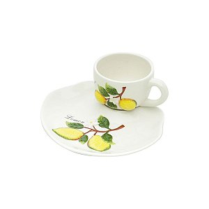 XICARA DE CERÂMICA P/CAFÉ C/PÍRES LEMONS 150ml