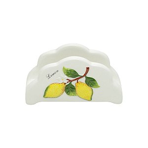 PORTA GUARDANAPOS DE CERÂMICA LEMONS 8X2X4,5cm